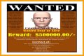 Fake name on a wanted poster